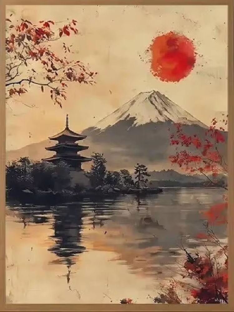 Japanese Lifestyle Game - Oil Painting By Numbers Japanese Style